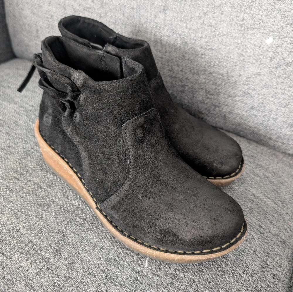 Born Black Suede Ankle Boots